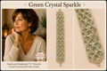 Green Crystal Sparkle Czech Woven Bracelet